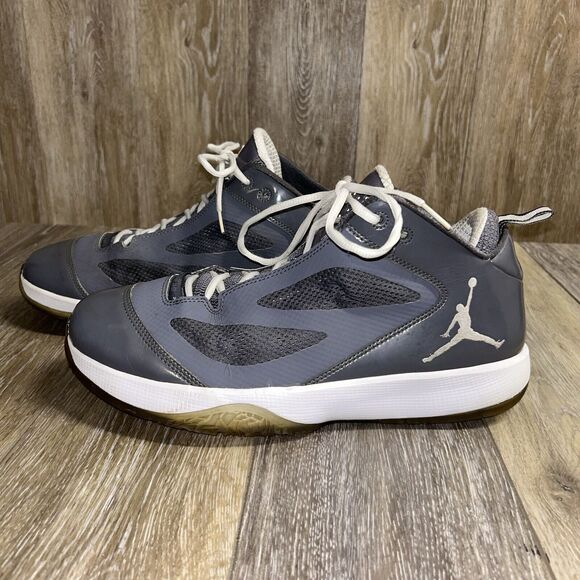 Nike Air Jordan Mens US Size 13 Q FLIGHT Rabbit Grey White Sneaker Shoes - Picture 5 of 12